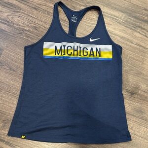 Nike Women's Navy Michigan Racerback Tank